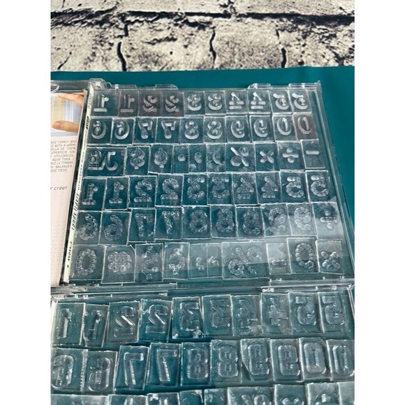 Inkadinkado Clear Rubber Stamp Set Distressed Numbers Artstamp Large Numbers - Picture 8 of 10